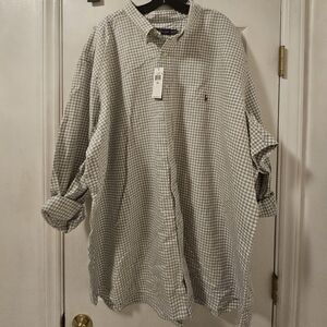 RALPH LAUREN POLO Gray/white Size 4LT
